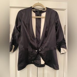 Ralph Lauren Black Label Reversible Silk Blazer 12 NWOT